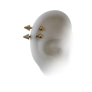 Gold Spike Earrings